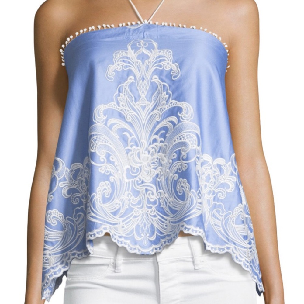 Nieman Marcus embroidered halter